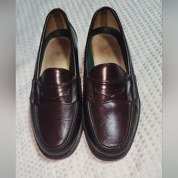 DEXTER EUC MENS SIZE 10.5 BURGANDY PENNY LOAFERS SLIPON SHOES